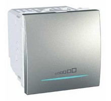 Світлорегулятор натискний 230В/12В з тран. 2М алюм. Unica MGU3.515.30 Schneider Electric