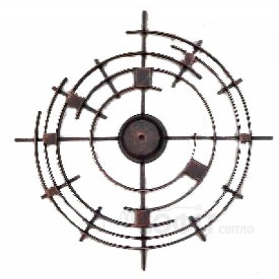 Часы настенные кованые КС005 Старая бронза диаметр 420мм
