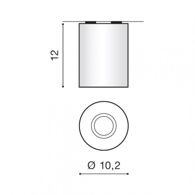 Точковий світильник AZzardo NEOS 1 WHITEALUMINIUM AZ0606