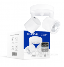 Світовий світильник GLOBAL GSL-02C 2x4W 4100K білий (2-GSL-20841-CW)