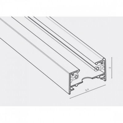Трековый шинопровод AZzardo TRACK 1LINE 2m BK AZ4733