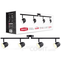 Світовий світильник MAXUS MSL-01C 4x4W 4100K чорний (4-MSL-11641-CB)