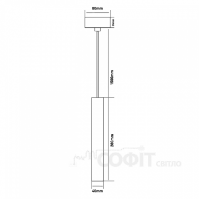 Подвесной светильник Maxus 6W 3000k 1-FPL-005-01-C-WH