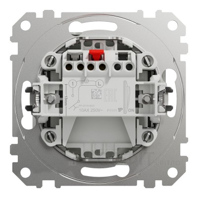 Одноклавишный кнопочный выключатель, без фиксации, белый, Sedna Design & Elements SDD111111, Schneider Electric