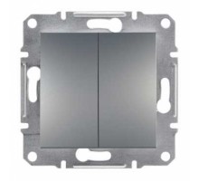 Вимикач 2-клавішн. сталь Asfora EPH0600162 перемикач Schneider Electric