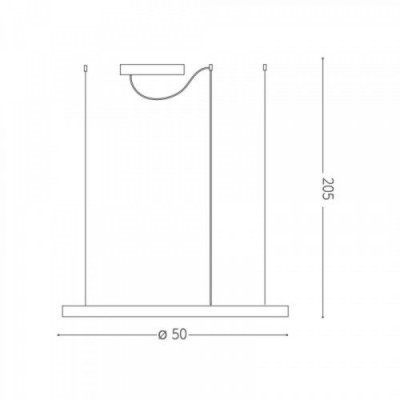 Люстра Ideal Lux ORACLE SLIM D50 NERO 229492