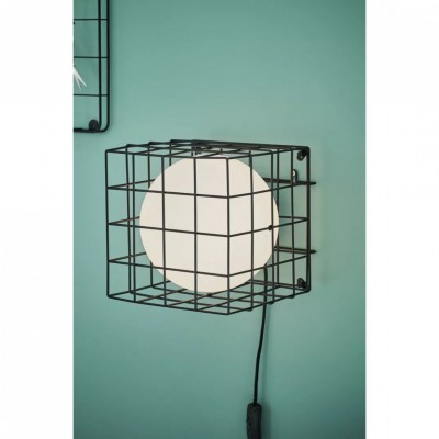 Бра MarkSlojd Sweden CAGE Table/Wall 1L Black/White 107382