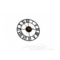 Часы настенные кованые Римские, черный, диаметр 720 мм