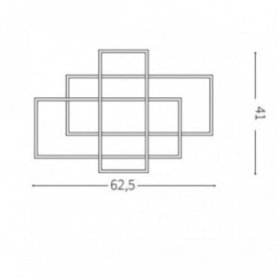 Стельовий світильник Ideal Lux FRAME-1 PL 230726 Стельовий світильник Ideal Lux FRAME-1 PL 230726