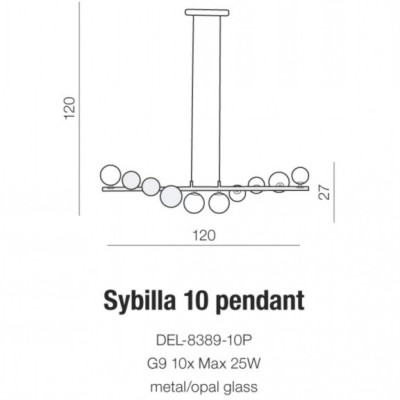 Підвісний світильник AZzardo SYBILLA 10 PENDANT AZ2100