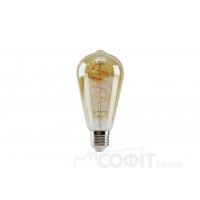 Лампа светодиодная ST64-спираль Velmax Filament 4W E27 2700К 220V 21-43-51