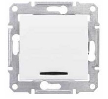 Вимикач 1-Клавішн. з підсвічуванням біл. Sedna SDN1500121 перемикач Schneider Electric