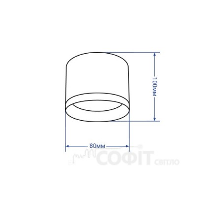 Светильник накладной LED Feron AL543 10W белый