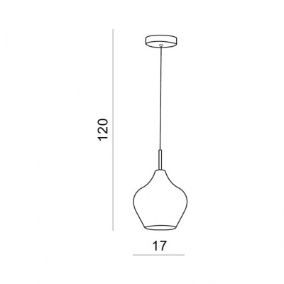 Подвесной светильник AZzardo AMBER MILANO 1 CLEAR AZ3074