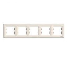 Рамка Asfora EPH5800523 кремовый 5 постов горизонтальная Schneider Electric