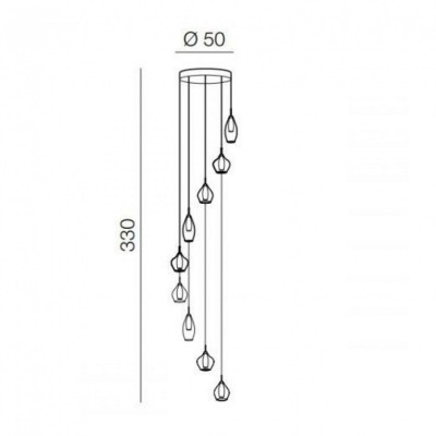 Люстра AZzardo AMBER MILANO 9 CHROME AZ3673