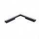 Трековий світильник AZzardo SAGA TRACK MAGNETIC CORNER A 24W MILKY120 3000K BK AZ4613