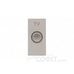 Розетка TV простая ABB Zenit серебряный 1 мод., N2150.7 PL