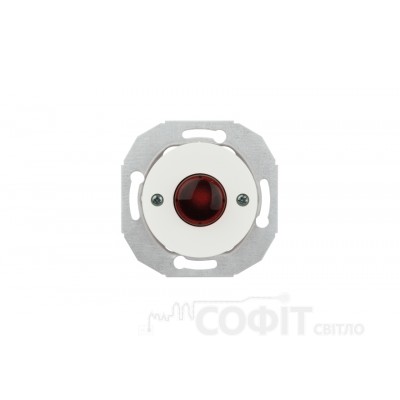 Вимикач кнопковий з червоним підсвічуванням 1А, білий, Renova, WDE011048 Schneider Electric