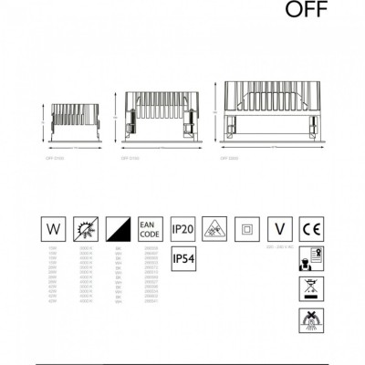 Точковий світильник Ideal Lux Off fi d150 28w 4000k 266589