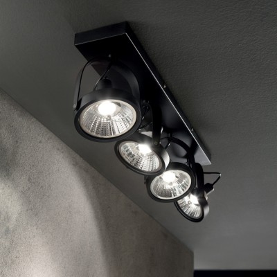 Бра-спот Ideal Lux GLIM PL4 NERO 200255 Бра-спот Ideal Lux GLIM PL4 NERO 200255