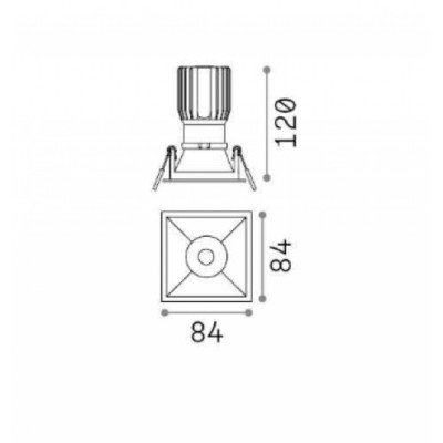 Точечный светильник Ideal Lux GAME SQUARE 11W 2700K WH WH 285443 Точечный светильник Ideal Lux GAME SQUARE 11W 2700K WH WH 285443