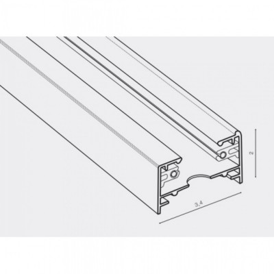 Трековый шинопровод AZzardo TRACK 1LINE 3m BK AZ4735