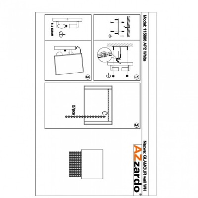 Бра AZzardo GLAMOUR WALL WHITE AZ1590