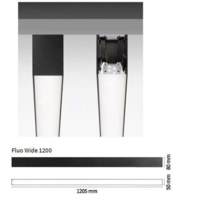 Стельовий світильник Ideal Lux FLUO WIDE 1200 4000K AL 192468 Стельовий світильник Ideal Lux FLUO WIDE 1200 4000K AL 192468