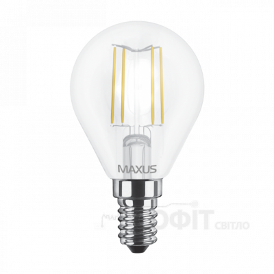 Лампа светодиодная G45 Maxus филамент LED-547 4W 3000K 220V E14
