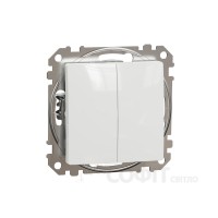 Двухклавишный выключатель Sedna Design & Elements, белый, SDD111105 Schneider Electric