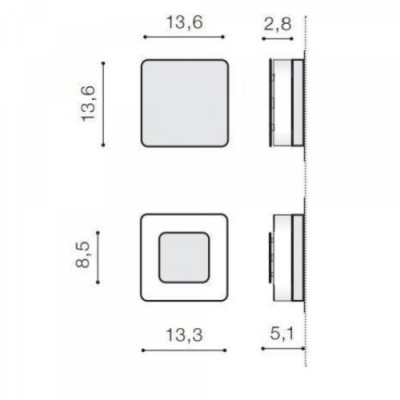 Вуличний світильник AZzardo ENOK SQUARE WALL 4000K BK AZ4462