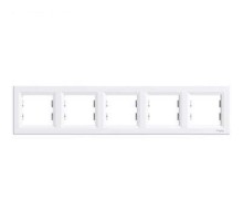 Рамка Asfora EPH5800521 білий 5 постів горизонтальна Schneider Electric