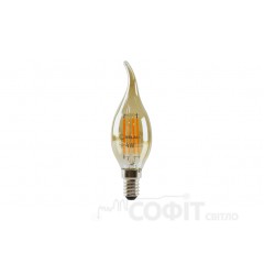 Лампа светодиодная C37 свеча на ветру Velmax Filament 4W E14 2200К 220V 21-42-39