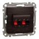 Аудіорозетка подвійна, венге, Sedna Design & Elements SDD181411, Schneider Electric