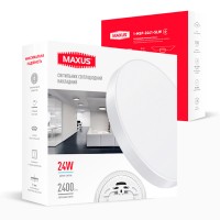 Світильник накладний 1-MSP-2441-SLW MAXUS SP Ceiling 24W 4100K Circle Slim White