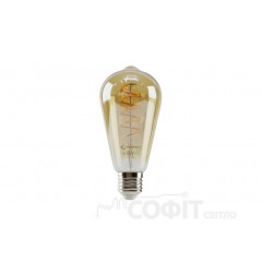 Лампа светодиодная ST64-спираль Velmax Filament 4W E27 2700К 220V 21-43-51