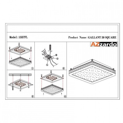 Люстра AZzardo GALLANT 50 SQUARE AZ1595
