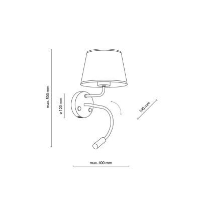 Бра TK Lighting MAJA с USB зарядкой, 10204