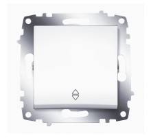 Вимикач 1 клавішний прохідний ABB Cosmo білий 619-010200-209