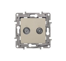 Розетка TV-SAT двухкабельная, слоновая кость, Legrand Etika 672357