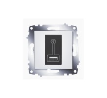 Розетка зарядное устройство USB 500 мА ABB Cosmo белый 619-010200-142