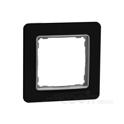 Рамка 1-постова, чорне скло, Sedna Elements SDD361801, Schneider Electric