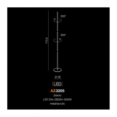 Торшер AZzardo TETA AZ3205
