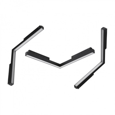 Трековий світильник AZzardo SAGA TRACK MAGNETIC CORNER B 24W MILKY120 4000K BK AZ4619
