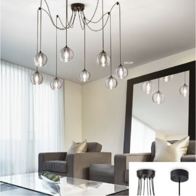 Подвесной светильник Ideal Lux RIGA SP8 FUME' 241197 Подвесной светильник Ideal Lux RIGA SP8 FUME' 241197