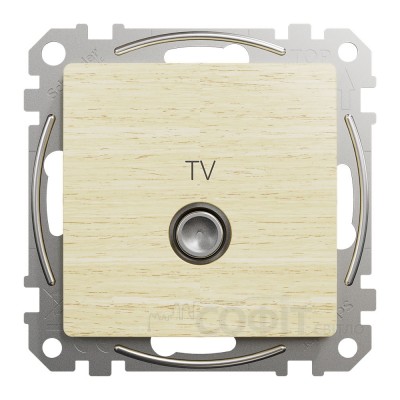 Розетка TV оконечная, береза, Sedna Design & Elements SDD180471, Schneider Electric