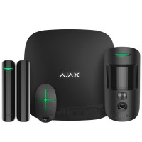 Стартовий комплект сигналізації Ajax  StarterKit Cam Plus з фотоверифікацією тривог та Wi-Fi, Чорний