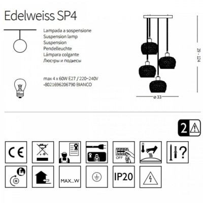 Люстра Ideal Lux EDELWEISS SP4 206790