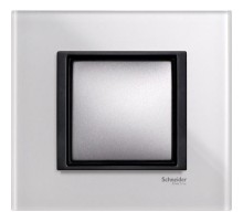 Рамка Unica MGU68.002.7C2 1М біле скло Schneider Electric Class